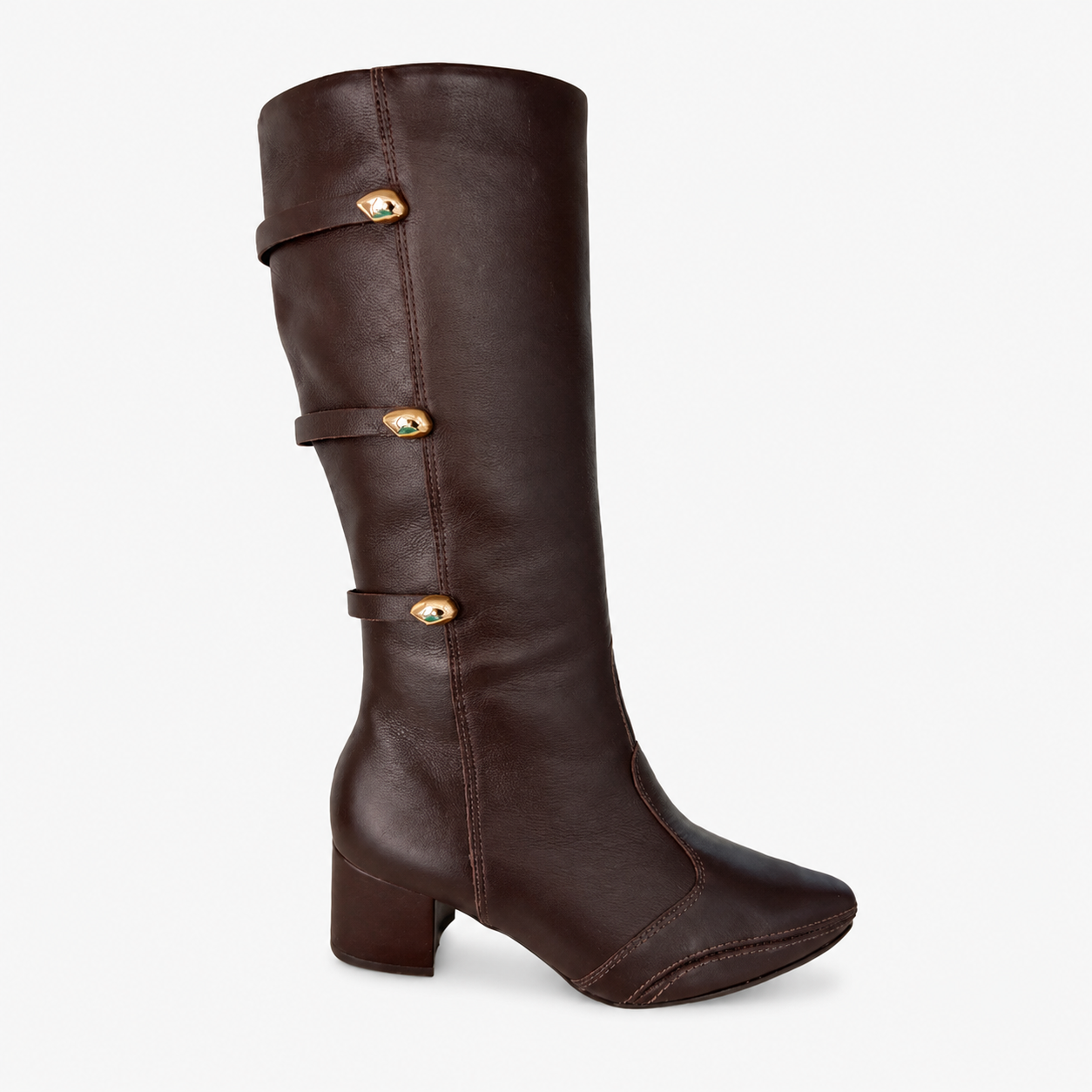 BOTA EM COURO FEMININA CANO LONGO RAMARIM