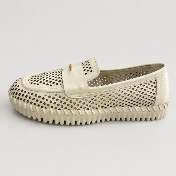  MOCASSIM EM COURO VAZADO BURNISH BOTTERO