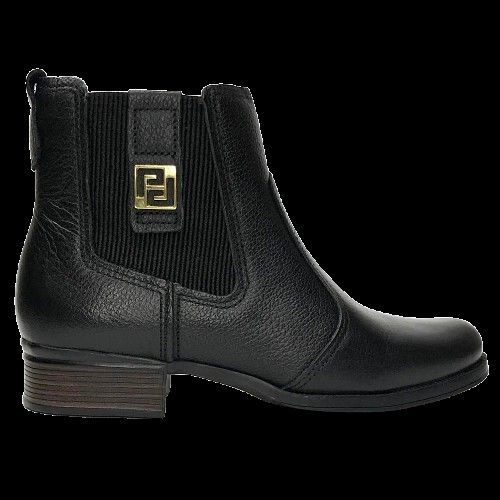 BOTA FEMININA COURO CALCE FACIL CANO CURT...