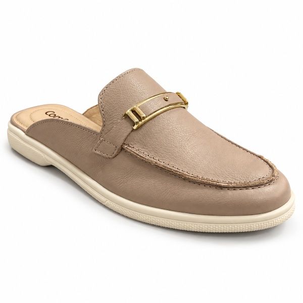 MULE EM COURO CONFORT FLEX